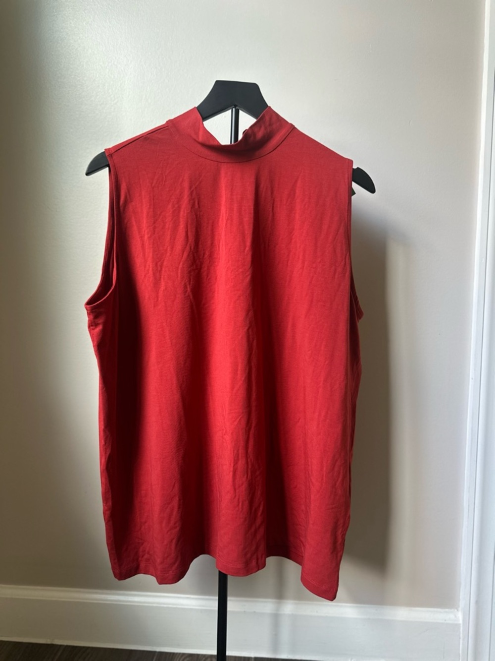 Chico's Sleeveless Mock Neck Tank Top - Rust Red - Picture 3 of 10